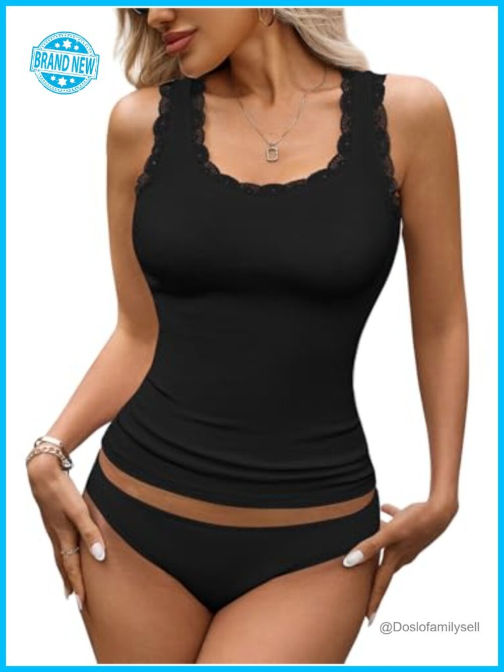 Women's Lace Camisole Tank Top Soft Breathable Stretch